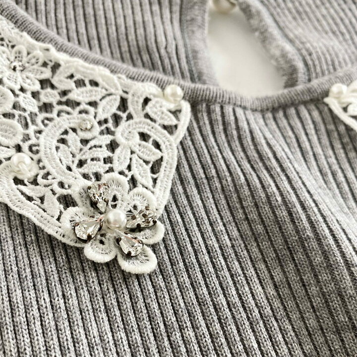 楽天市場】Rene ルネ ニットワンピース ノースリーブワンピース レース  