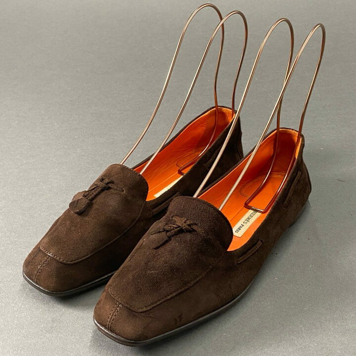 楽天市場】HERMES エルメス タッセル ローファー 37 ブラウン スエード 