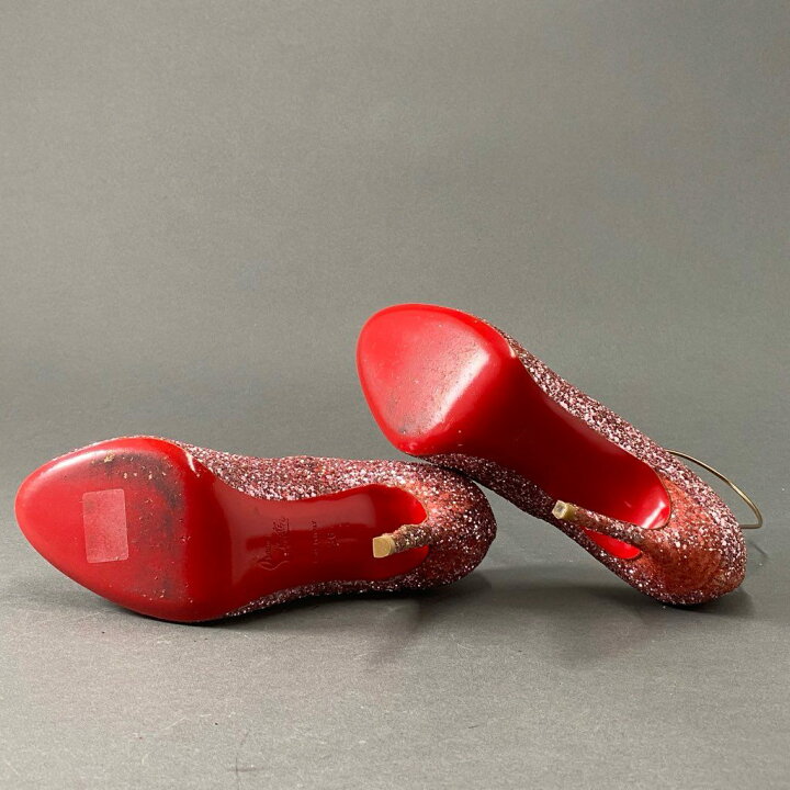 Christian Louboutin クリスチャンルブタン グリッターフラット  