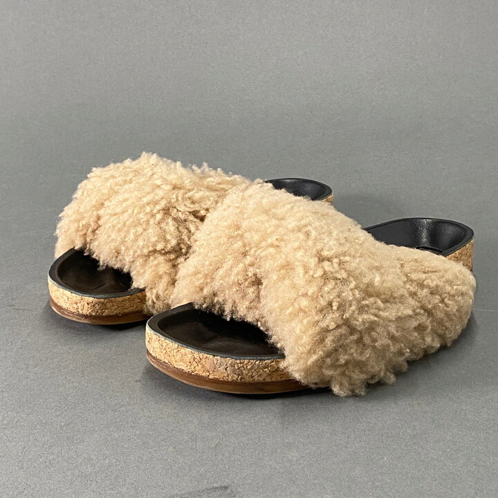 楽天市場】定価\79,200☆Chloe クロエ ファーサンダル 35(22.5～23cm 