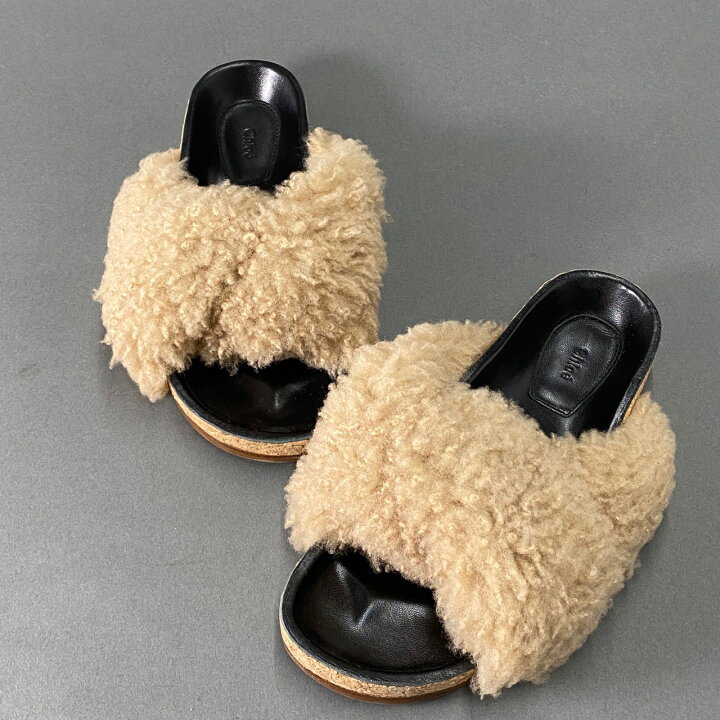 楽天市場】定価\79,200☆Chloe クロエ ファーサンダル 35(22.5～23cm 