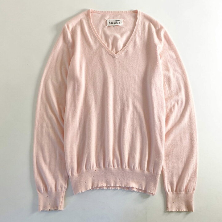 楽天市場】Maison Margiela メゾンマルジェラ クラッシュ加工 Vネック 