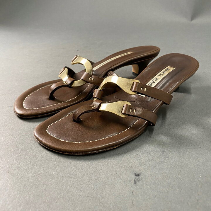 楽天市場】MANOLO BLAHNIK マノロブラニク トングサンダル 35 1/2 