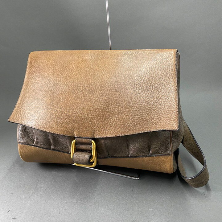 楽天市場】DELVAUX デルヴォー レザーショルダーバッグ ブラウン 