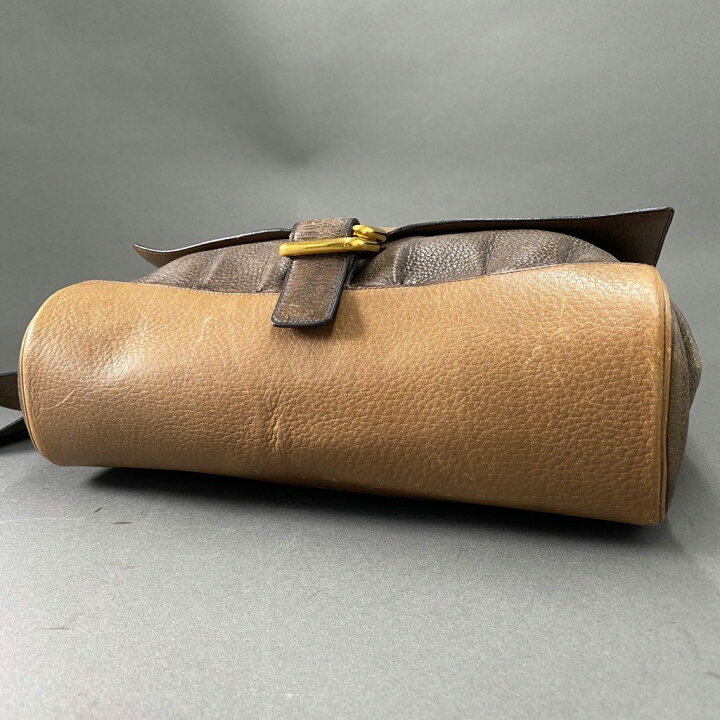 楽天市場】DELVAUX デルヴォー レザーショルダーバッグ ブラウン 
