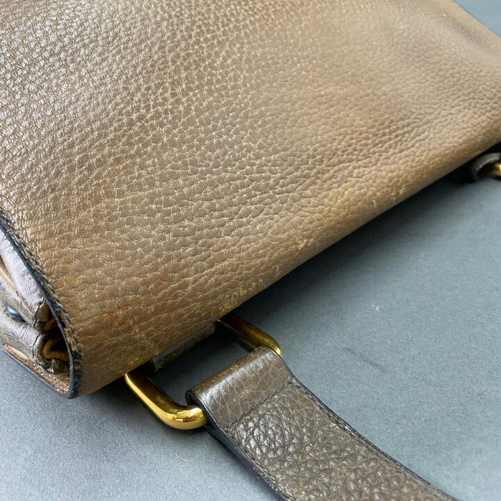 楽天市場】DELVAUX デルヴォー レザーショルダーバッグ ブラウン