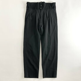 YOHJI YAMAMOTO POUR HOMME ヨウジヤマモト プールオム ギャバジンウール ワイドパンツ スラックスパンツ HE-P30-80 3 ブラック ウール100％ 日本製 メンズ 男性用【中古】