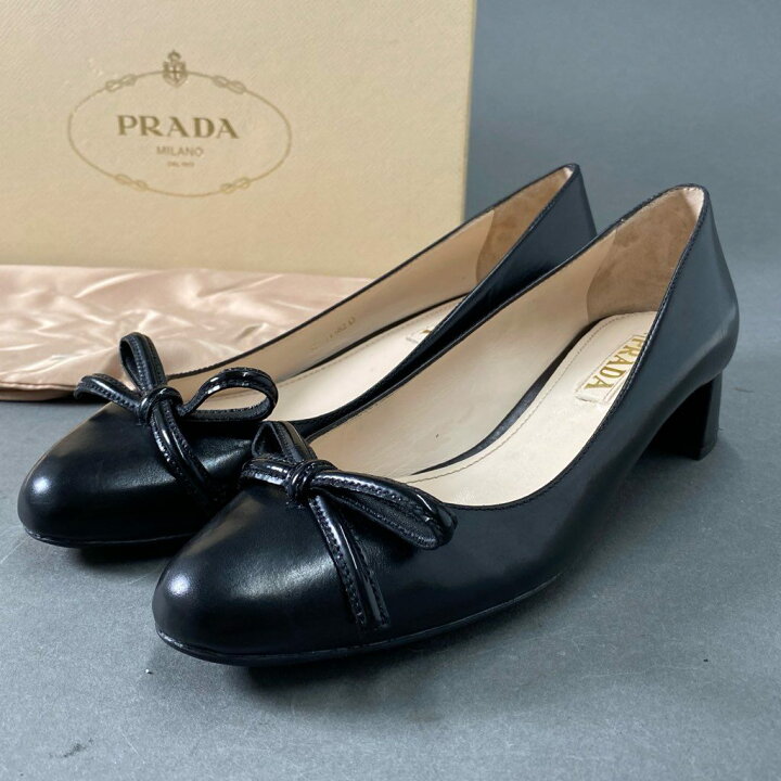 楽天市場】【美品】 イタリア製 PRADA プラダ CALZATURE DONNA リボン  