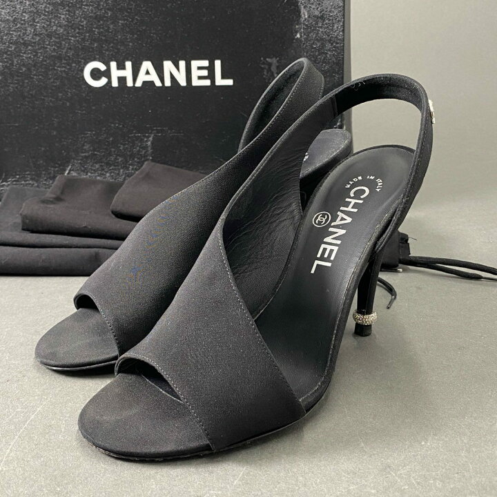 楽天市場】8e18 CHANEL シャネル イタリア製 ヒールサンダル ライン 