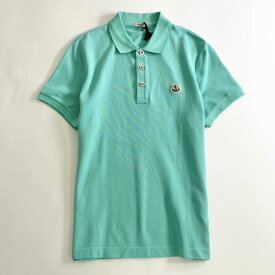 タグ付☆MONCLER モンクレール ロゴワッペンポロシャツ サイズS ミントグリーン MAGLIA POLO MANICA マリアポロマニカ 半袖 春夏 【中古】