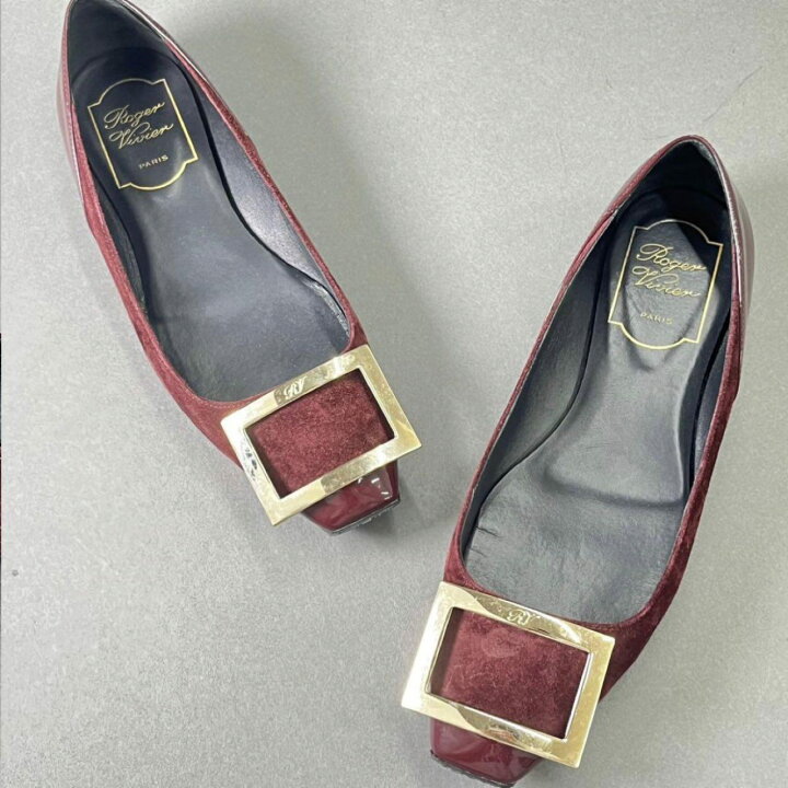 楽天市場】《美品》 ROGER VIVIER ロジェヴィヴィエ バックル フラット 