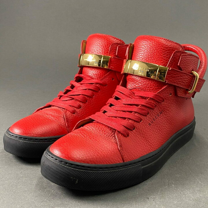 楽天市場】BUSCEMI ブシェミ バックルハイカットレザースニーカー 41 
