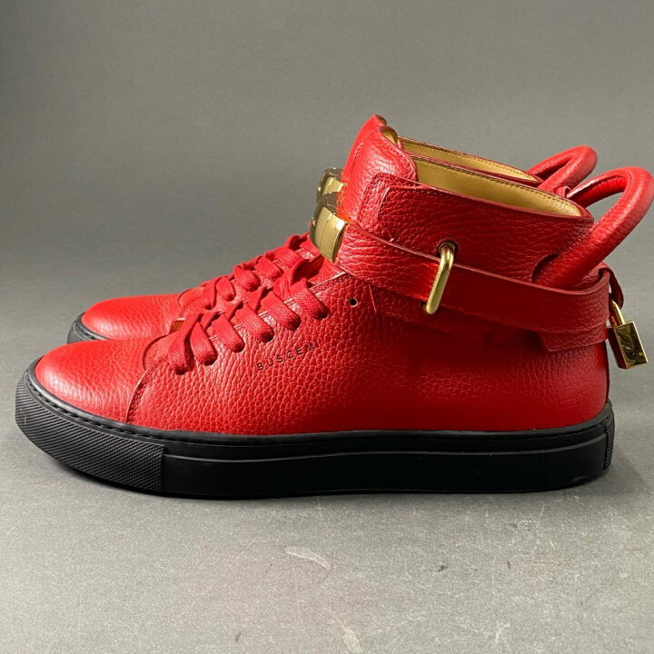 楽天市場】BUSCEMI ブシェミ バックルハイカットレザースニーカー 41 