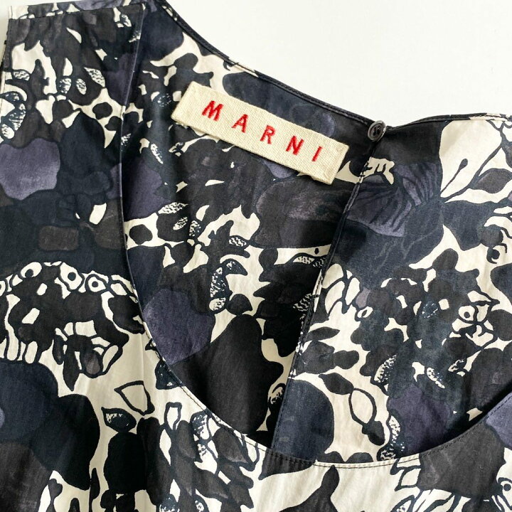 楽天市場】MARNI マルニ フラワープリント ノースリーブワンピース 40 