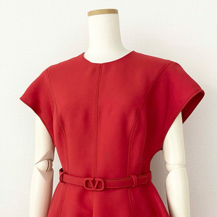 楽天市場】《美品》 VALENTINO ヴァレンティノ Crepe Belted Mini 