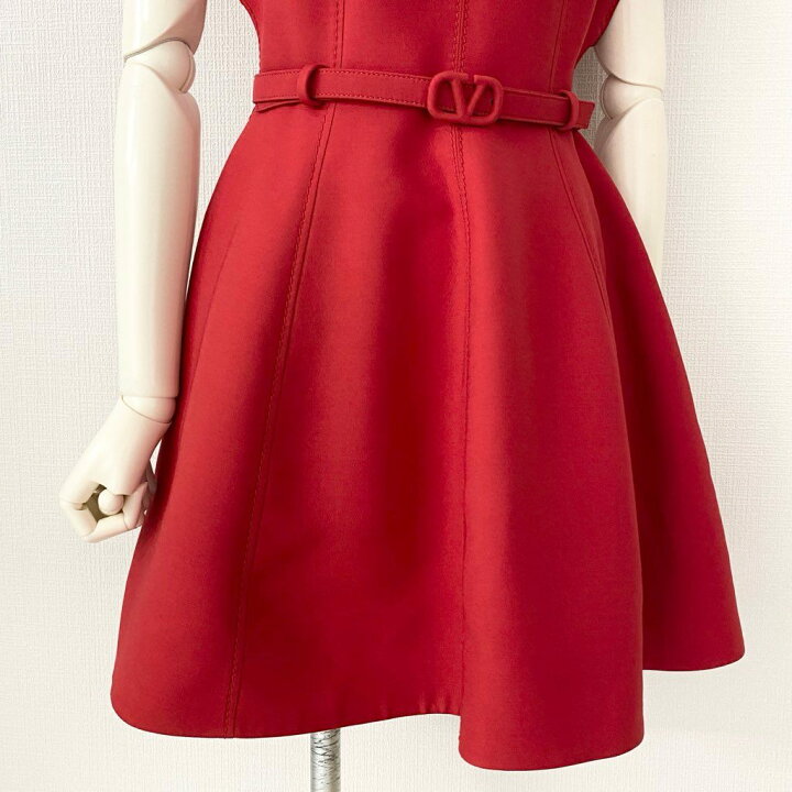 楽天市場】《美品》 VALENTINO ヴァレンティノ Crepe Belted Mini 