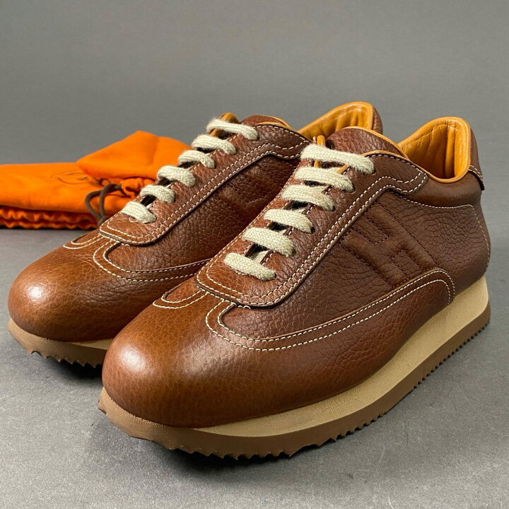 楽天市場】《美品》 HERMES エルメス クイック レザースニーカー 37 