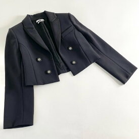 《美品》 FOXEY NEW YORK COLLECTION フォクシー ニューヨーク コレクション ショートレングスジャケット 38 ブラック 日本製 ブレザー 38953 レディース 【中古】