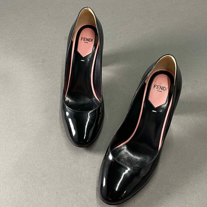 楽天市場】FENDI フェンディ パテントレザー ヒールパンプス 36 1/2 