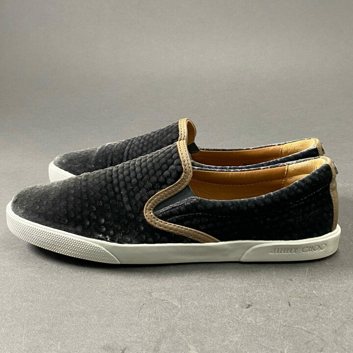 楽天市場】JIMMY CHOO ジミーチュウ ベルベット スリッポンスニーカー 
