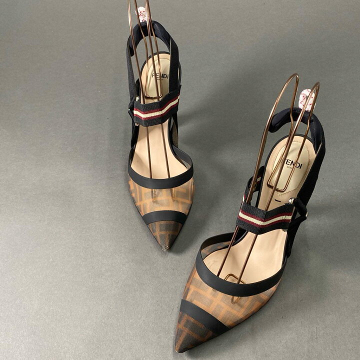 楽天市場】FENDI フェンディ コリブリ ズッカ柄 ミュールサンダル 38  