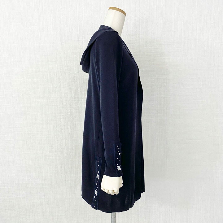 楽天市場】《美品》 日本製 Rene ルネ パール装飾 フーディ ロング 