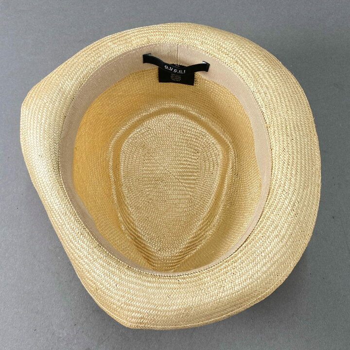 楽天市場】《美品》 GUCCI グッチ ストローハット パナマハット XL 