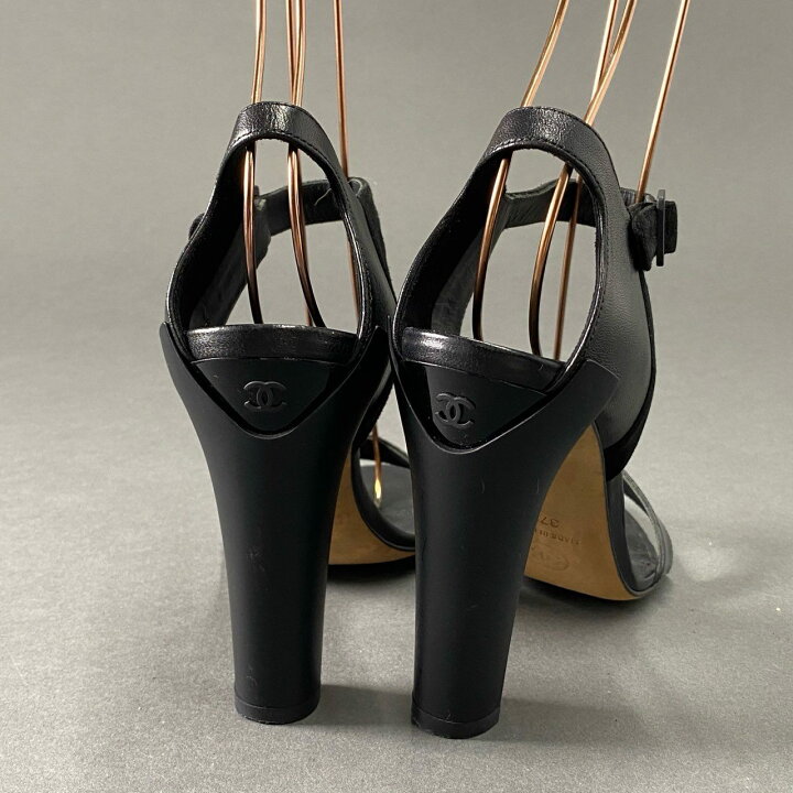 楽天市場】CHANEL シャネル ココマーク ストラップ ヒールサンダル 37  