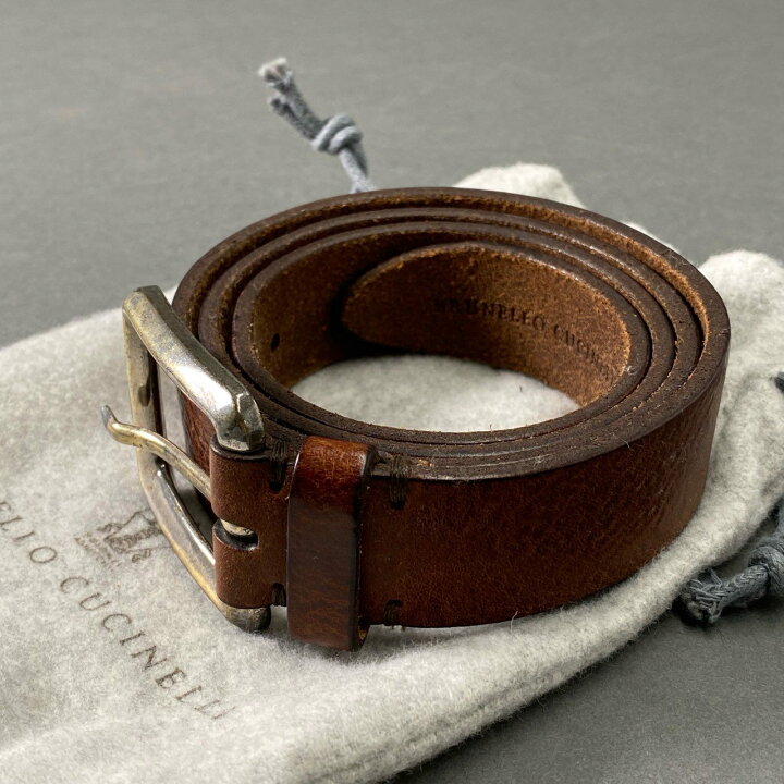 楽天市場】BRUNELLO CUCINELLI ブルネロクチネリ レザーベルト 90  