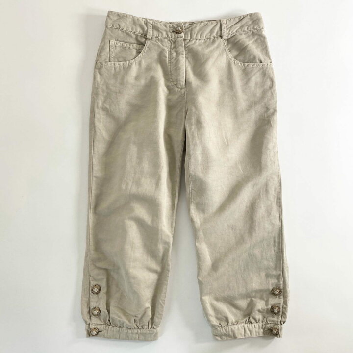 楽天市場】CHANEL シャネル P38351V27105 クロップドパンツ リネン混  