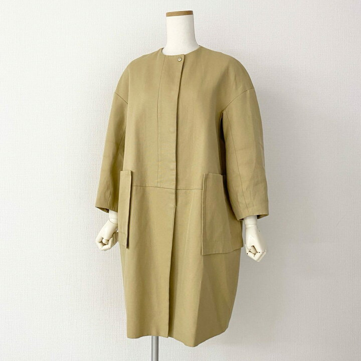 楽天市場】DRAWER ドゥロワー 日本製 ノーカラー ロングコート  