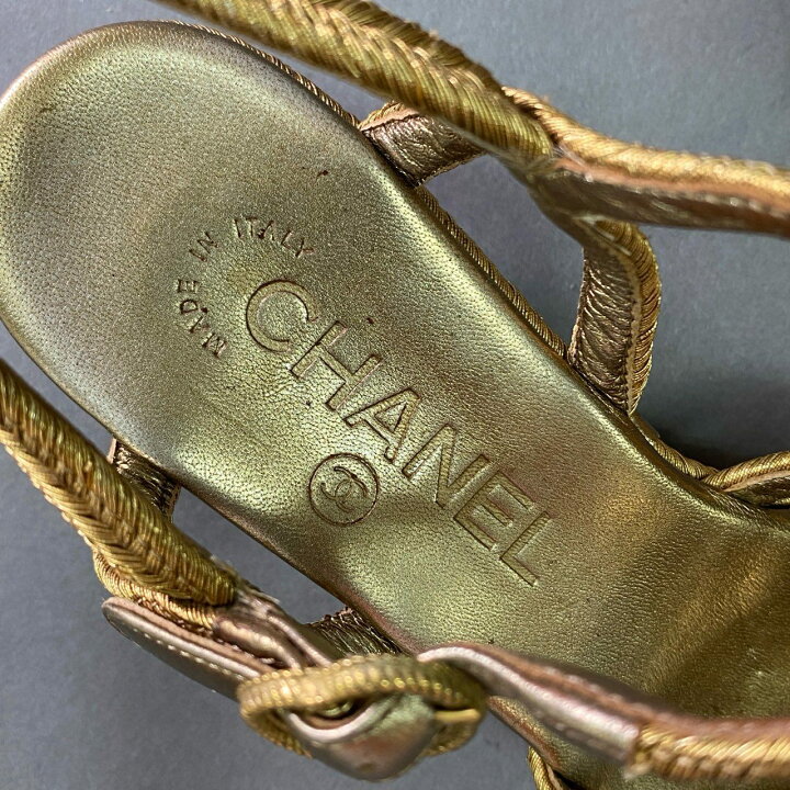 楽天市場】CHANEL シャネル CC ココマーク ウェッジソール 