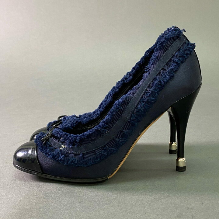 楽天市場】CHANEL シャネル CC ココマーク フリルリボン ヒール  