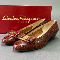 楽天市場】クロコ（ブランドフェラガモ）（パンプス｜レディース靴  