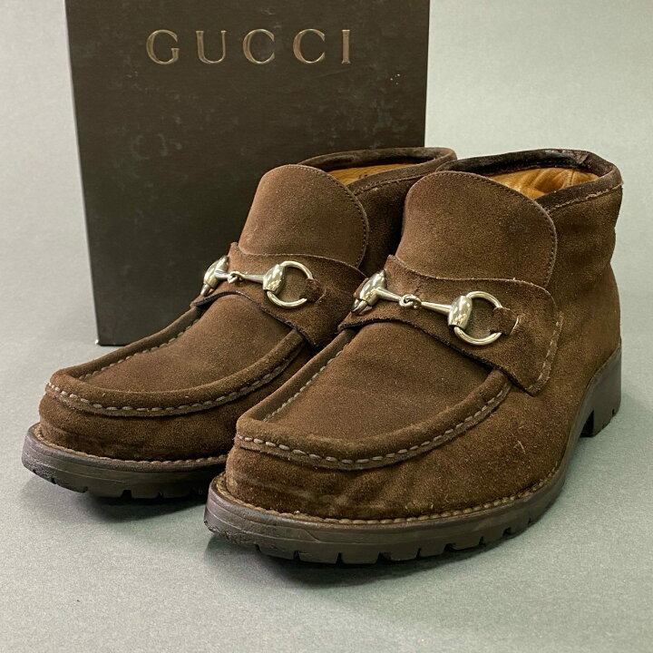 楽天市場】GUCCI グッチ ホースビット チャッカブーツ ショートブーツ 