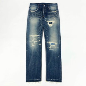 【未使用】GIVENCHY ジバンシー 2023AW ダメージジーンズ ダメージ加工 デニム サイズ31 インディゴ メンズ made in japank02i【中古】