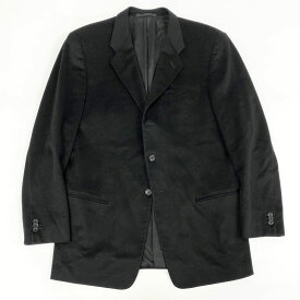 ARMANI COLLEZIONI アルマーニコレッツォーニ テーラードジャケット ブレザー 総カシミヤ 52 ブラック カシミア100％ メンズk02i【中古】