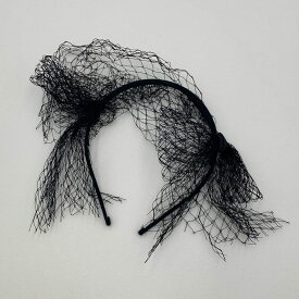 CHANEL シャネル 21S レースカチューシャ ブラック レディース ヘアアクセサリーk02i【中古】