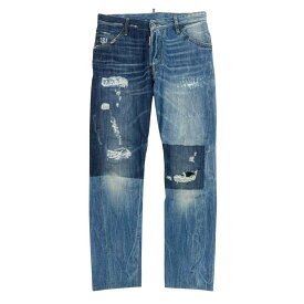 DSQUARED2 ディースクエアード Classic Kenny Jean デニムジーンズ ダメージ リペア加工 S74LA0893 S30281 48サイズ インディゴ メンズo07t 【中古】