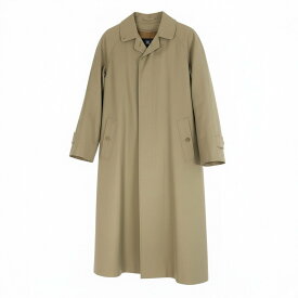 【美品】BURBERRY LONDON バーバリーロンドン ステンカラーコート ノバチェック Classic Balmacaan Coat Beige 11AR ベージュ レディース 女性用ta1 中古