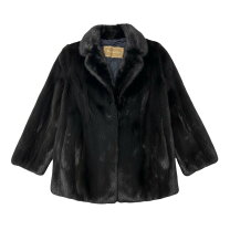 新品タグ付SOGO購入 ムーンバット シルク×ウィーゼル毛皮 リバーシブル 