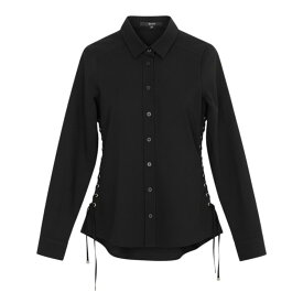 GUCCI グッチ サイドレースアップ 長袖シャツ ストレッチ サイズ36 ブラック レディース 女性服u02t 中古