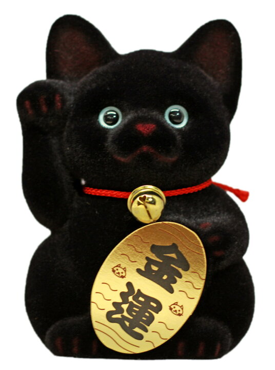 楽天市場 ふわふわ招き猫貯金箱 黒猫 金運 招き猫 動物置物 インテリア アニマルグッズ 動物グッズ 雑貨 可愛い かわいい ギフト プレゼント お祝い コインバンク ５００円玉 友達プレゼント おもしろ フロッキー Velvy Mate