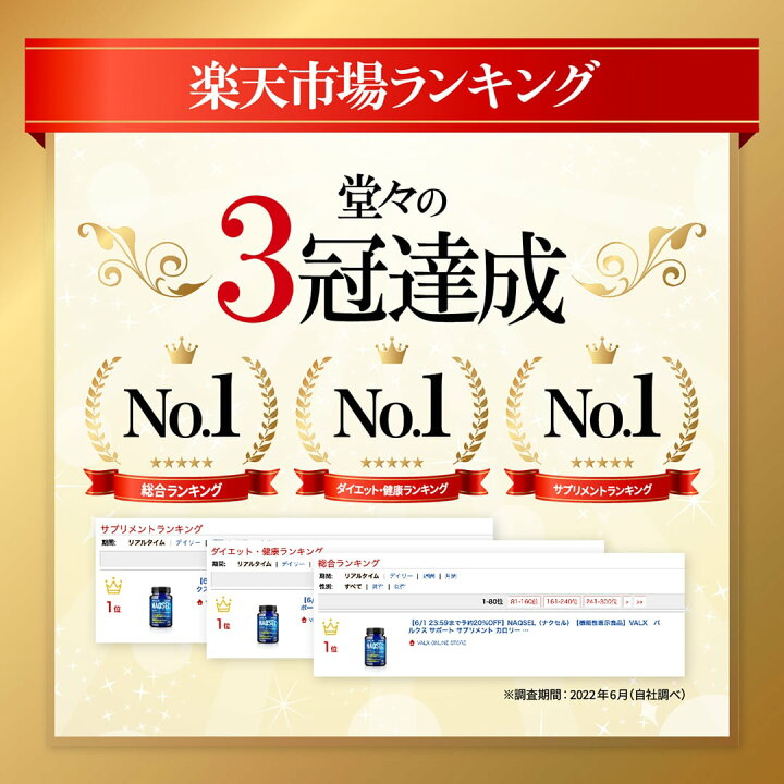 楽天市場】【期間限定☆特別価格】[機能性表示食品] VALX NAQSEL 