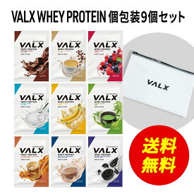【〜3/15 23:59 期間限定 送料無料】[期間限定 LINE登録で1,000円OFF] VALX ホエイプロテイン コンプリートセット お試し 個包装 バナナ キャラメルマキアート ヨーグルト カフェオレ 抹茶 ロイヤルミルクティー チョコレート ベリー クッキー＆クリーム ケース付き WPC