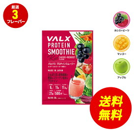 【〜3/15 23:59 期間限定 送料無料】[期間限定 LINE登録で1,000円OFF] VALX バルクス プロテイン プロテインスムージー [12gのプロテイン＋1日分のビタミン＋ナノ型乳酸菌500億個] ペプチド 置き換え ダイエット 個包装 グリーン アップル風味 レッドカシス