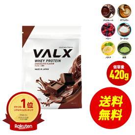 【〜12/15 23:59 期間限定 送料無料】[お試しサイズ] VALX ホエイプロテイン WPC 420g 選べる6種フレーバー 国内生産 山本義徳 チョコレート ベリー ヨーグルト カフェオレ バナナ 抹茶 プロテイン タンパク質 筋トレ ダイエット 美容 置き換え 女性 バルクス