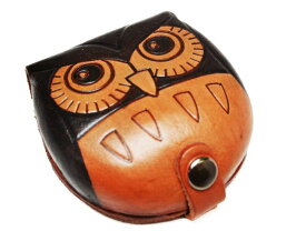 ふくろう コインケース 小銭入れ/財布【レザー 本革 VANCA バンカクラフト革物語 国産 ハンドメイド 贈り物 即納】