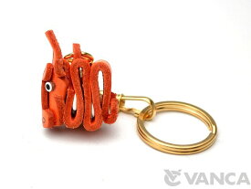 干支 辰 キーホルダー【レザー 本革 VANCA バンカクラフト革物語 国産 ハンドメイド 贈り物 即納】