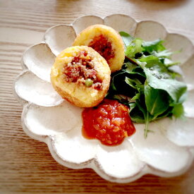 リンカ　白練　21プレートTOJIKITONYA/カネコ小兵/リンカ/和食器/皿/輪花